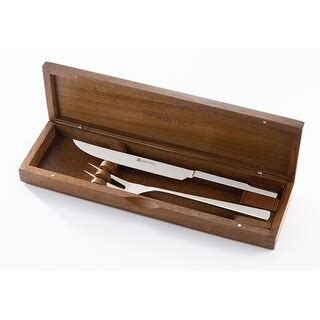 wüsthof 2-piece stainless steel carving set in walnut box|Wusthof 9711.